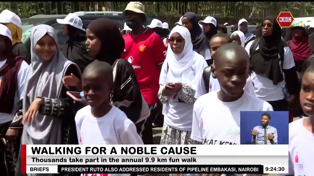 Thousands take part in the annual 9.9 km Iftar walk in Nairobi