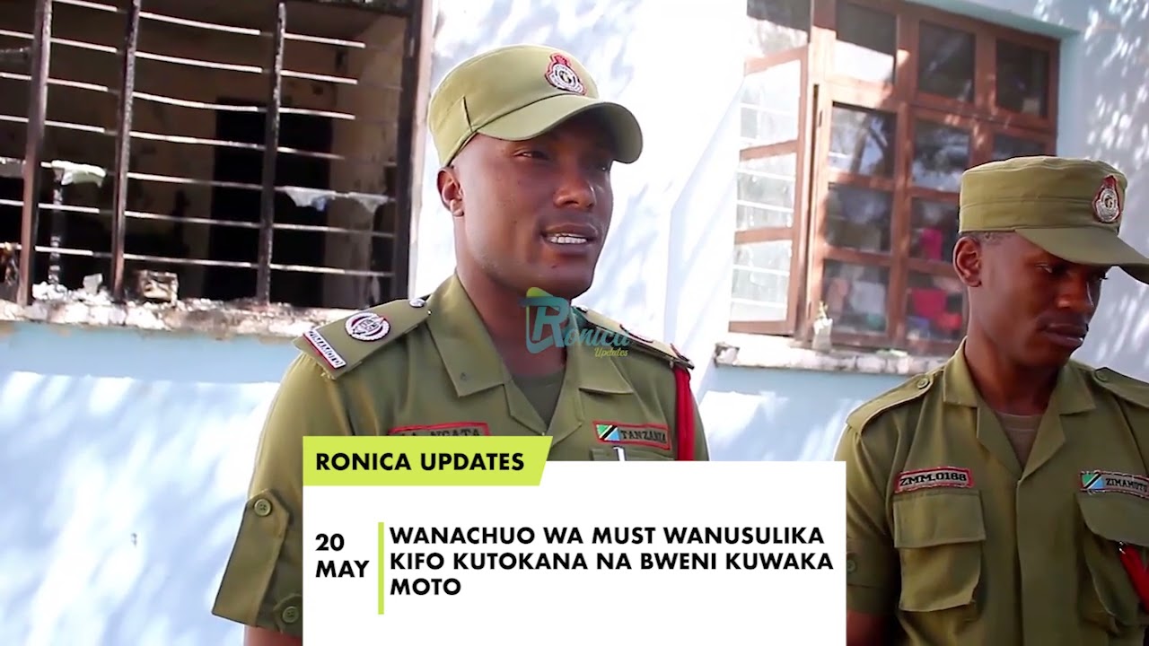 WANACHUO WA MUST WANUSULIKA KIFO KUTOKANA NA BWENI KUWAKA MOTO