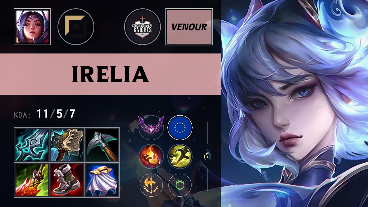 (KHK Venour) Irelia Top vs Aatrox - EUW Master Patch 26.14