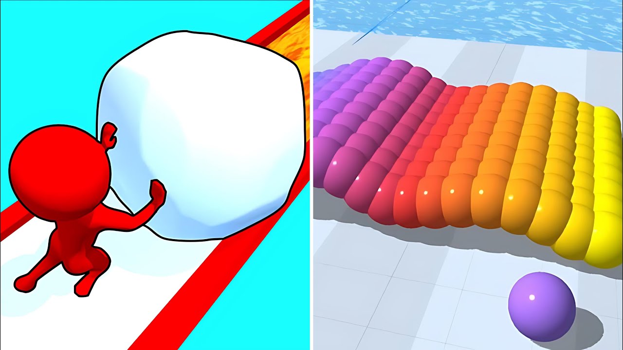 Snow Race 3D🆚Canvas Run TIKTOK ASMR New 2026 Update Levels Gameplay 99999