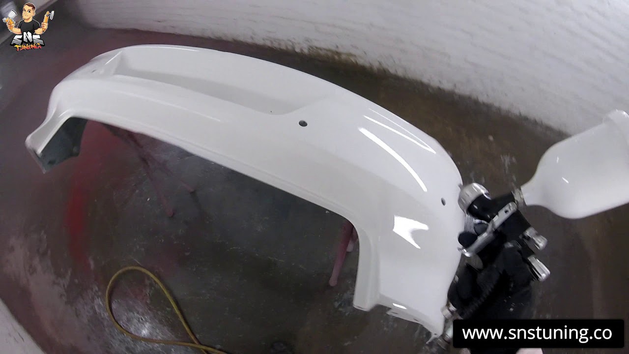 Aplicare vopsea 2K | Vopsire Cu vopsea cu lac Incorporat | Vopsire bara plastic cu vopsea 2k