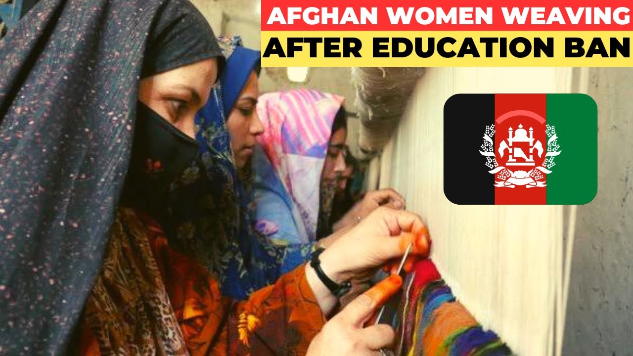 Banned from education, Afghan women turn to carpet weaving