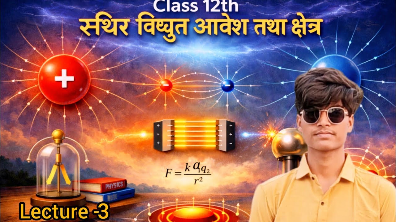 Class 12th physics। स्थिर वैद्युत आवेश तथा क्षेत्र। lecture-3 ।2026ये 27 season ।