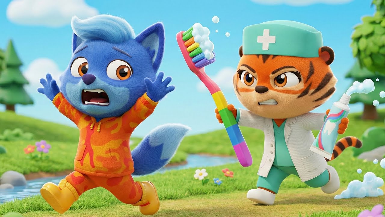 Brush, Brush, Brush Your Teeth, Every Morning Every Night | Kids Song | Pop Patrol