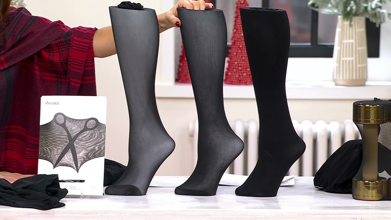 Sheertex Super Sheer, Sheer, or Semi-Opaque Rip Resist Tights on QVC