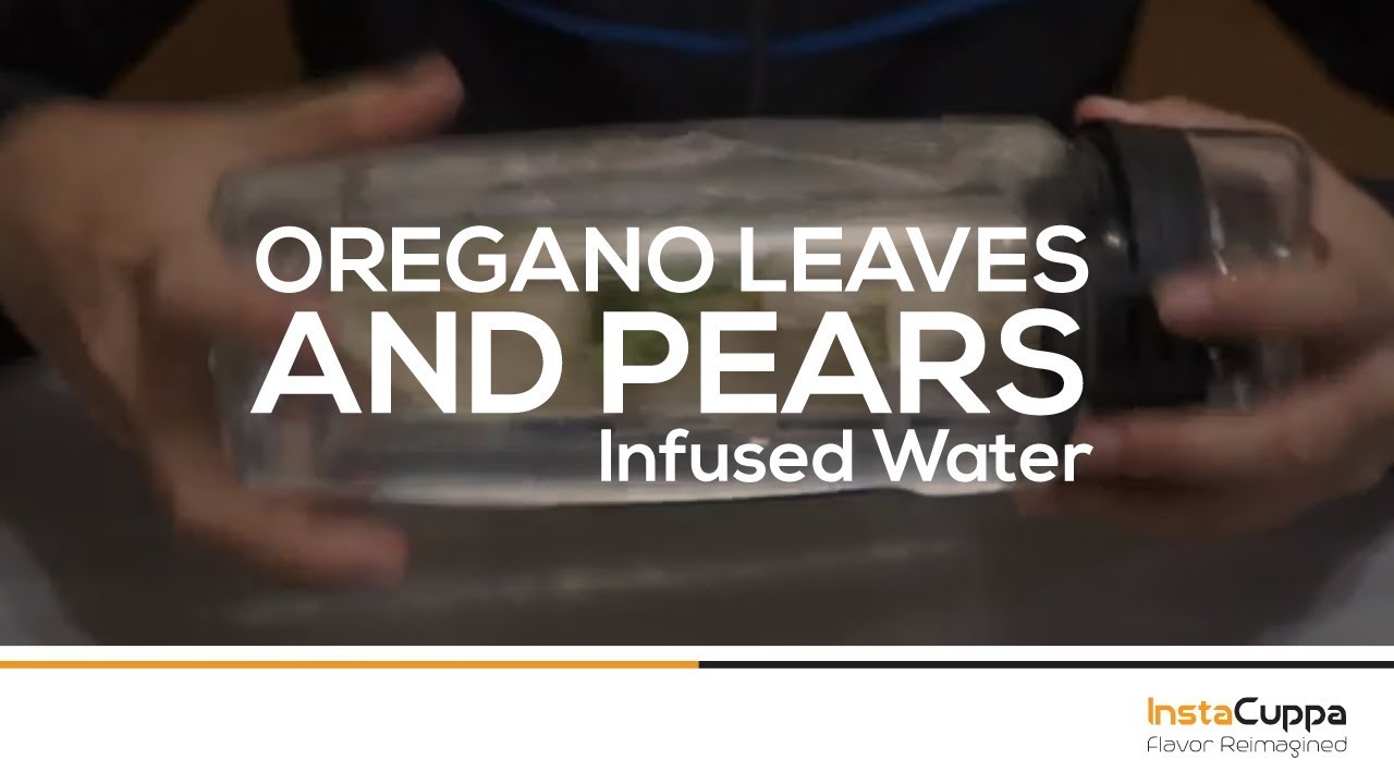 Oregano Leaves And Pears Infused Water