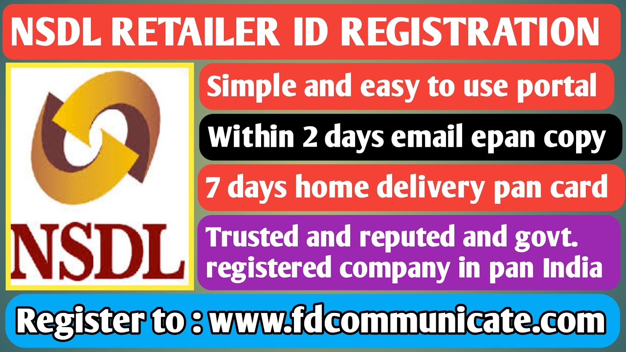 NSDL ID REGISTRATION PROCESS / HOW TO TAKE NSDL RETAILER ID / NSDL ID ONLINE REGISTRATION / NSDL ID