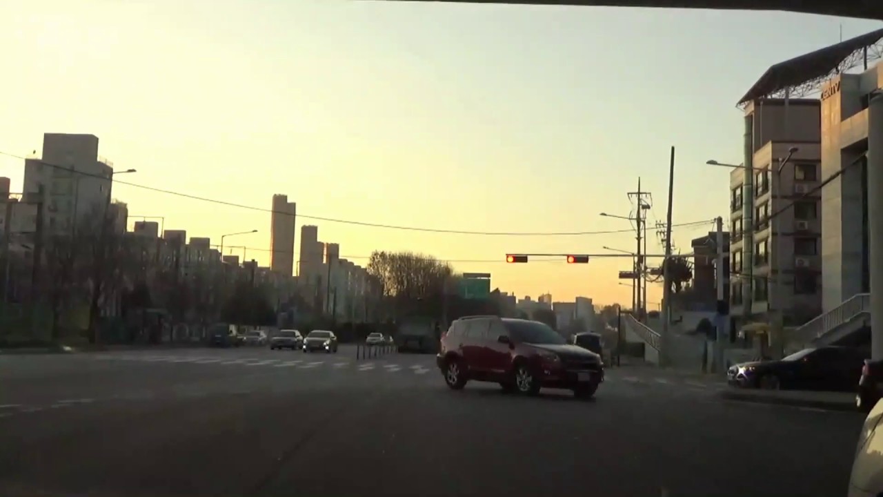 Driving from Itaewon to National Museum , Seoul, Korea.