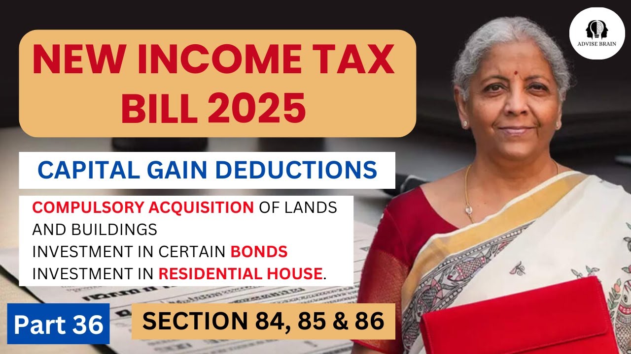 Capital Gain Exemptions | Section 84, 85 & 86 | New Income Tax Bill 2025 #incometax #capitalgain