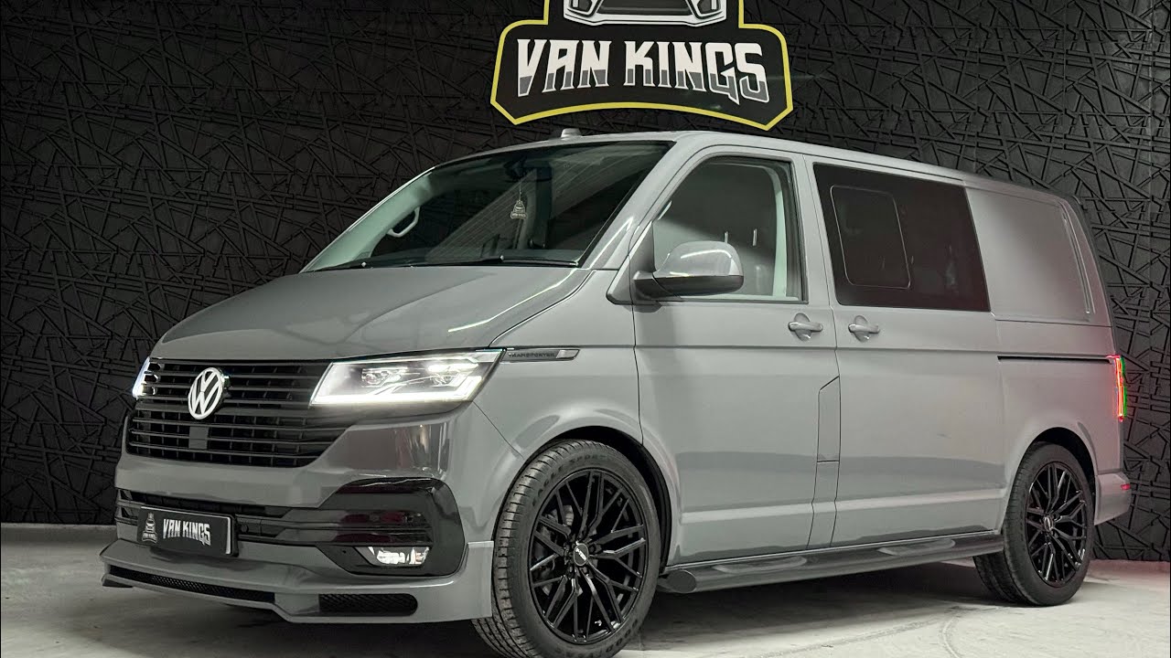2021 Volkswagen Transporter T6.1 Pure Grey Electric Sliding Doors Tailgate Leds #volkswagen 