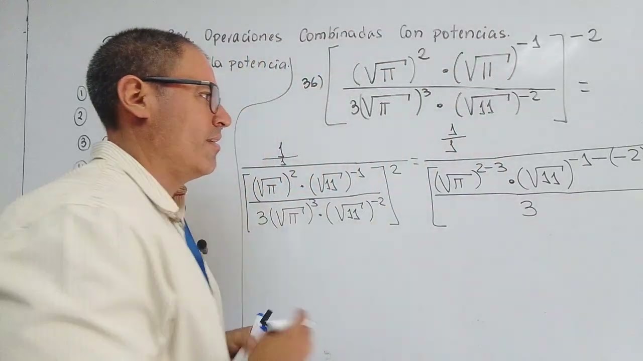 Operaciones combinadas con potencias. 