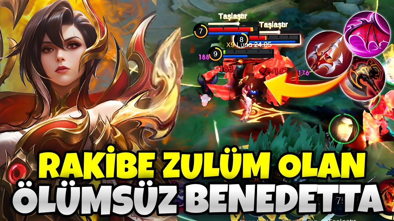 ÖLÜMSÜZ BENEDETTA , RAKİBE ZULÜM OLDUM ! | BENEDETTA | Mobile Legends