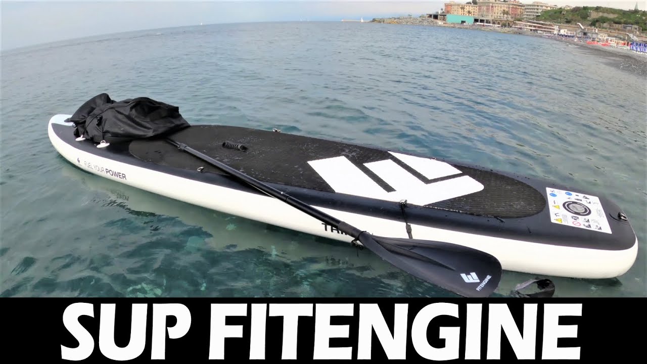 💥 RECENSIONE:  Stand up paddle gonfiabile da 12' 🛶 il SUP della FitEngine grande e stabile