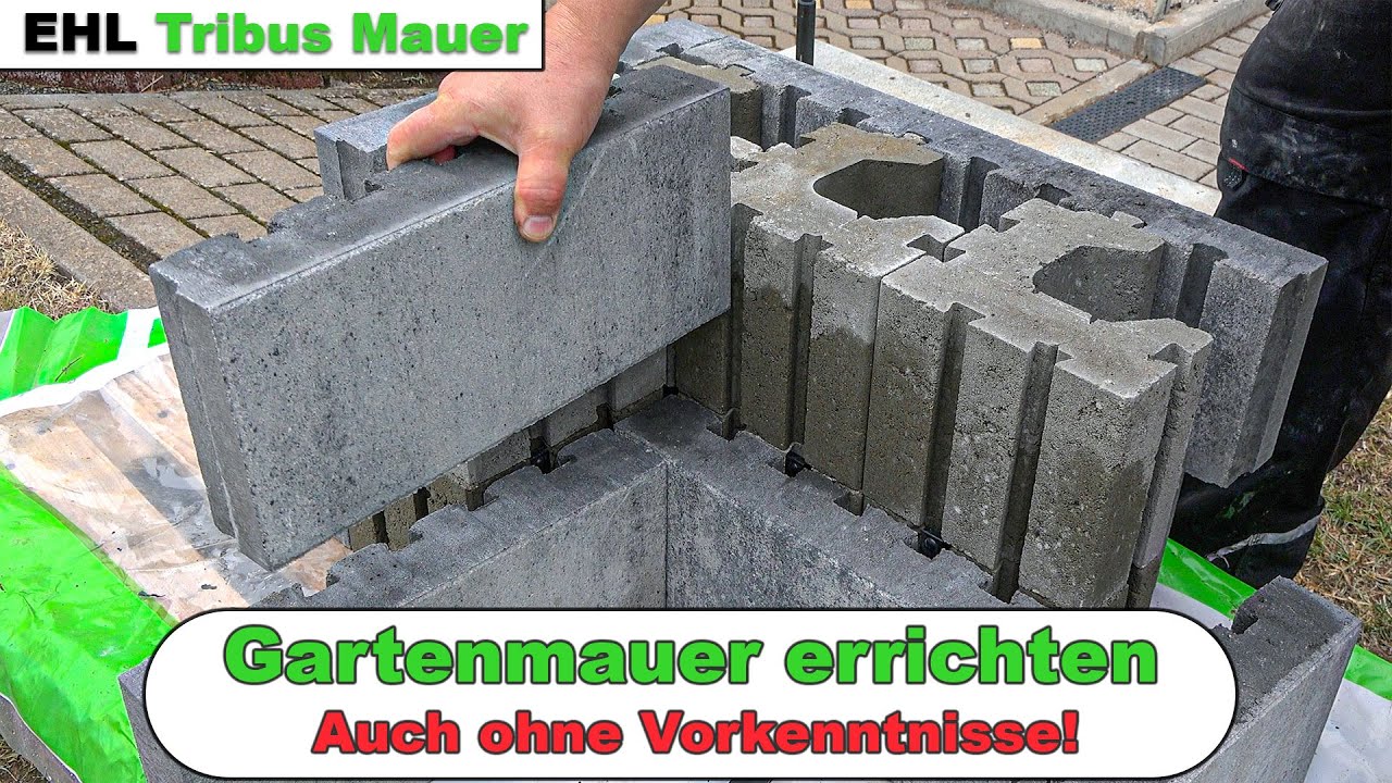 Gartenmauer ganz einfach selber bauen mit dem Stecksystem von EHL | EHL Tribus-System