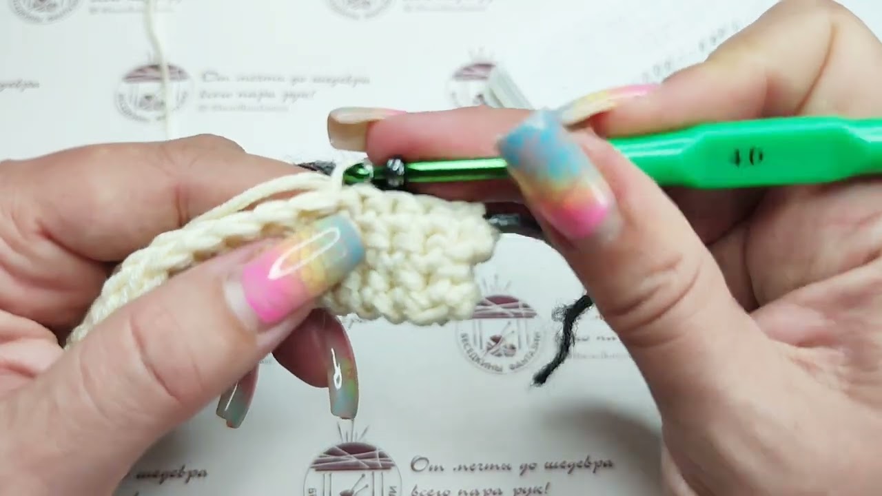 Двусторонний жаккард крючком