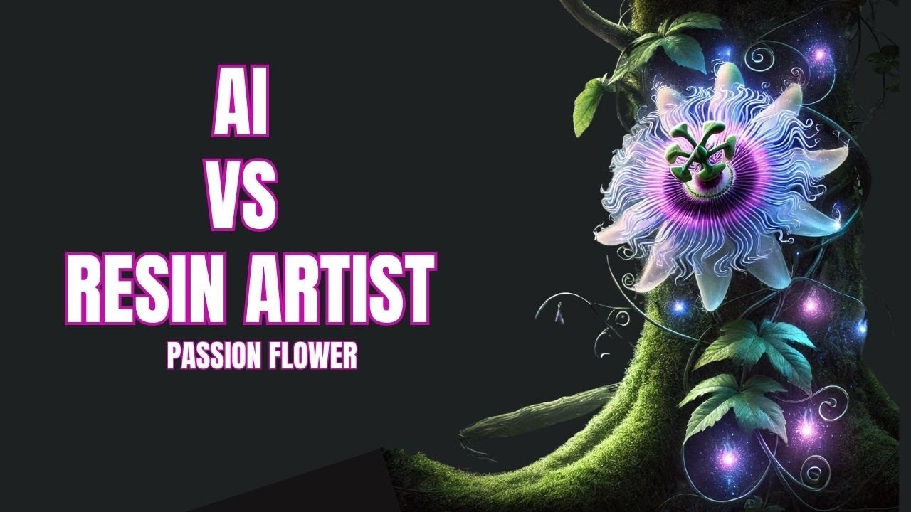 How I Created a Passionflower with UV Resin | AI Flower to Resin Reality