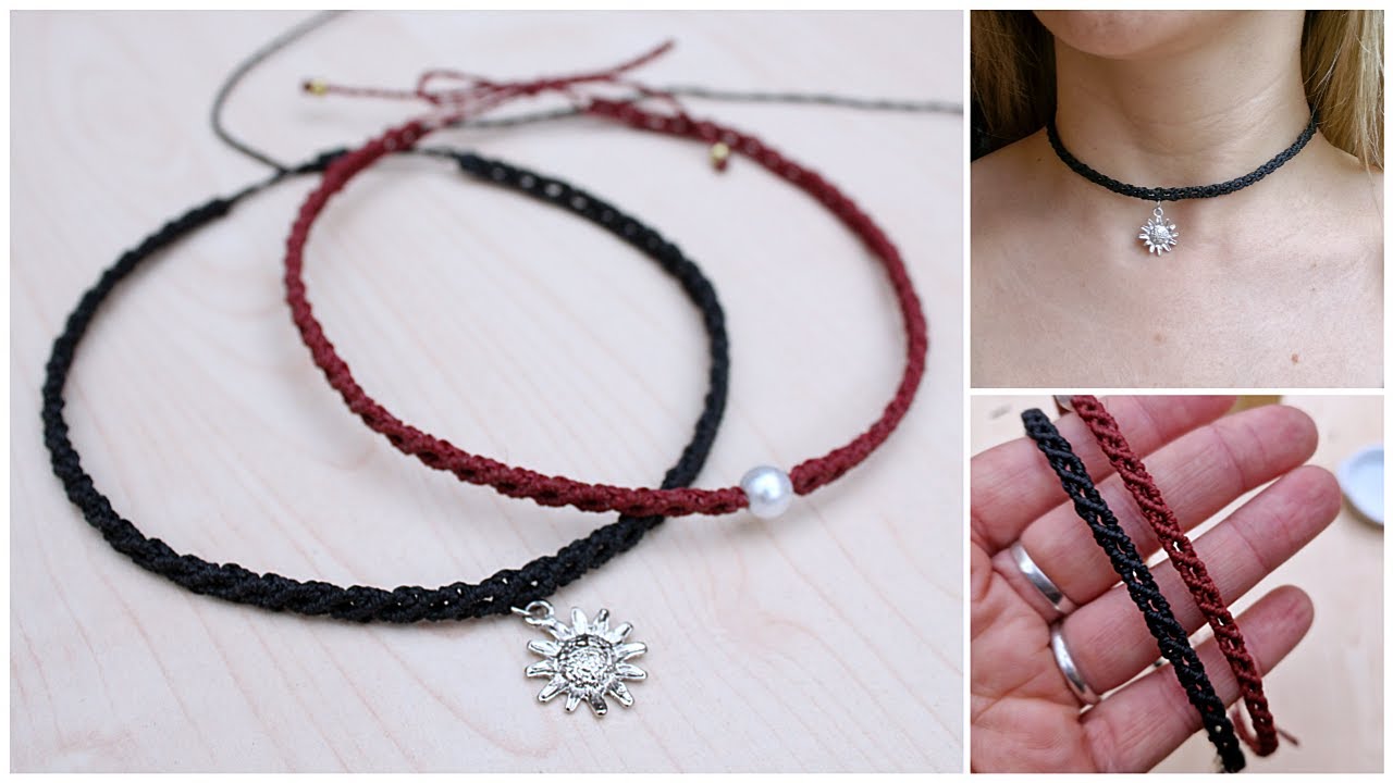 ✦COLLAR de hilo con nudo feston en simples pasos✦Tutorial