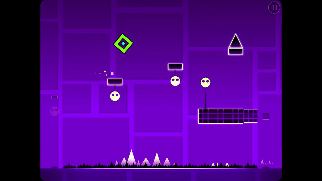 Playing geometry dash