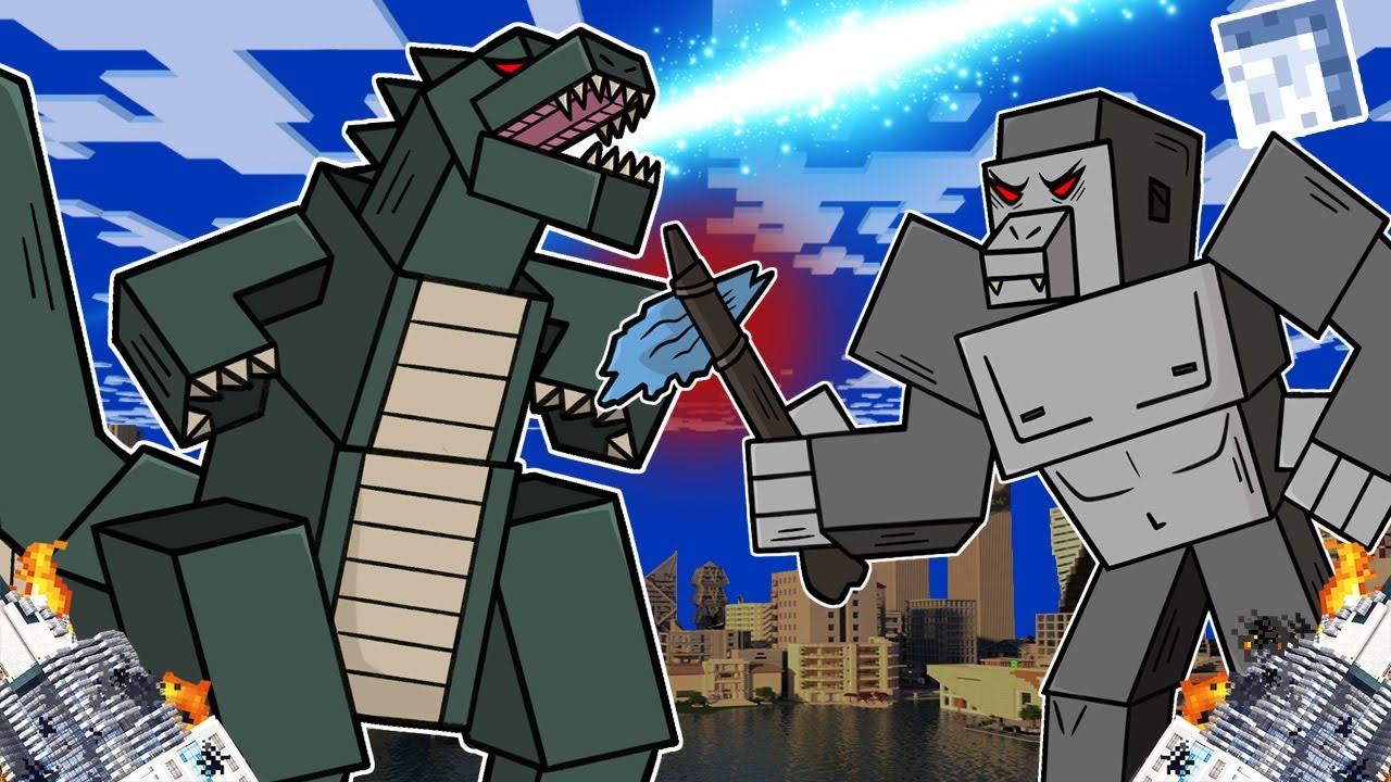 🔥¡Minecraft PERO es GODZILLA vs KING KONG!🦖💥🦍MAPAXE MINECRAFT PERO