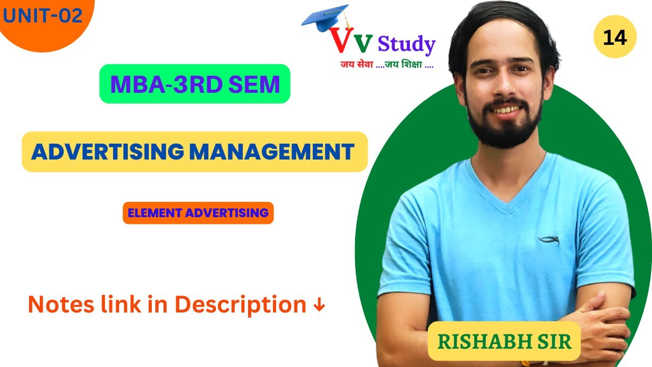 Element Advertising || advertising management || 3rd SEM || MBA   @VvStudy