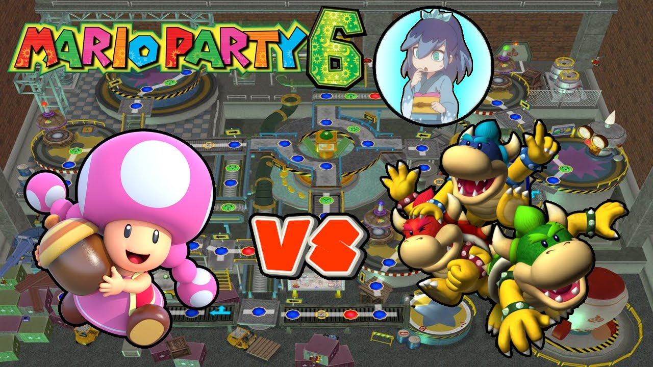 Mario Party 6 - Toadette VS The Koopa Kids - E. Gadd's Garage | [LSF]Chaz