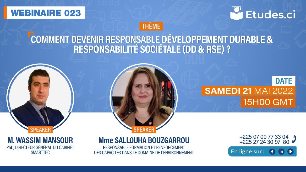 Comment devenir Responsable Dévelopement Durable et Responsobilité Sociétale (DD & RSE) ?