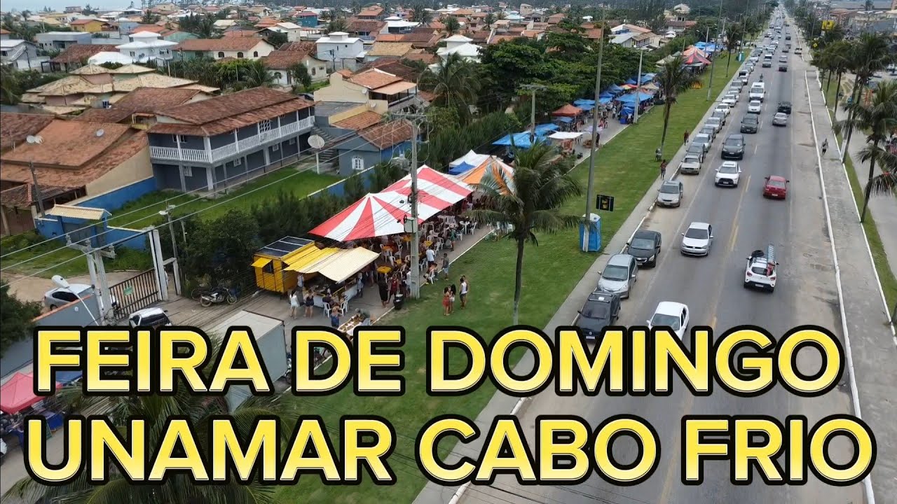 FEIRA DE DOMINGO UNAMAR CABO FRIO - HOJE DEU FEIRA - DRONE DA DJI MINI2 #dronenapraia #unamar #dji