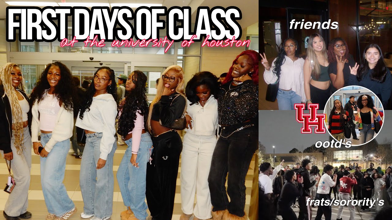 FIRST DAYS OF CLASS VLOG *freshman year* | University of Houston | friends, sororities, +more !