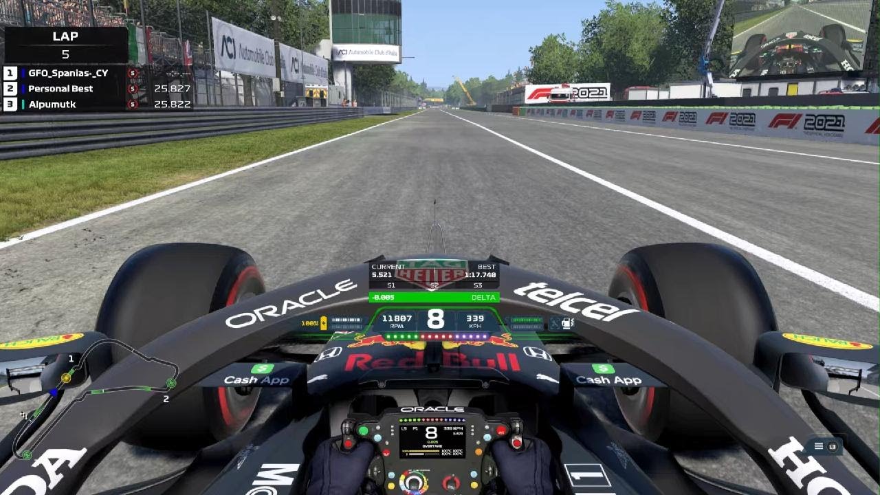 F1 2021 Monza PS World Record Hotlap(1.17.623) + Setup