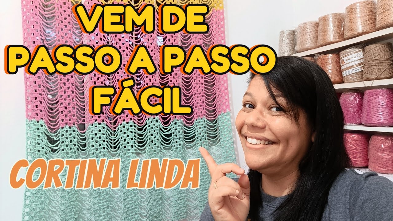 PASSO A PASSO DA CORTINA DE CROCHÊ CARMEN / AULA PARA INICIANTES