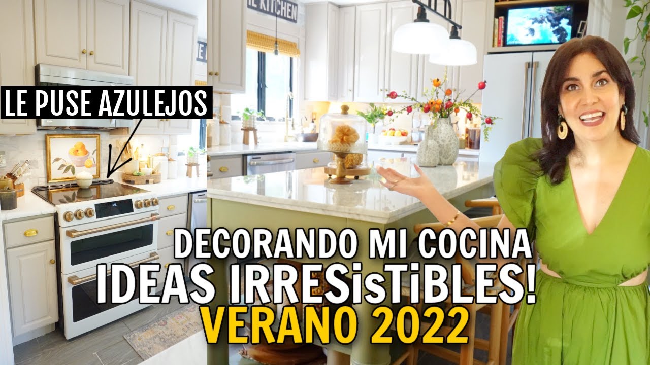 Decorando mi COCINA en VERANO! Ideas IRRESISTIBLES para este VERANO ( Cocina + Comedor Open Concept)