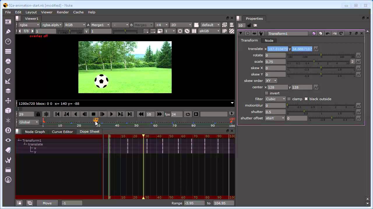 Animating in NUKE