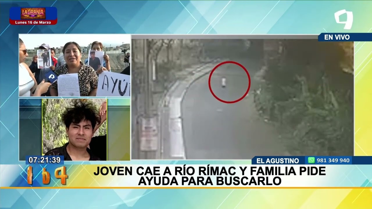 BDP VIVO | Joven cae al río Rímac y familia pide ayuda para encontrarlo