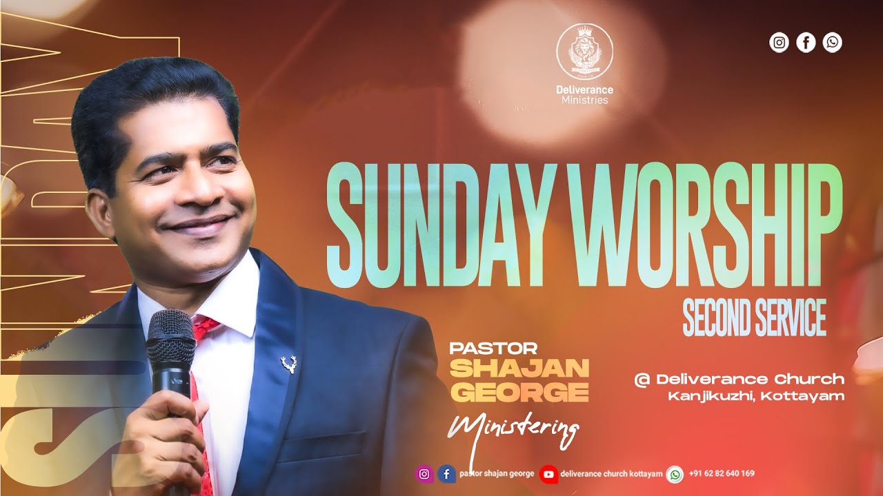 🔴🅻🅸🆅🅴 | Sunday Worship |  09 June |  Second Service | Pr. Shajan George Ministering