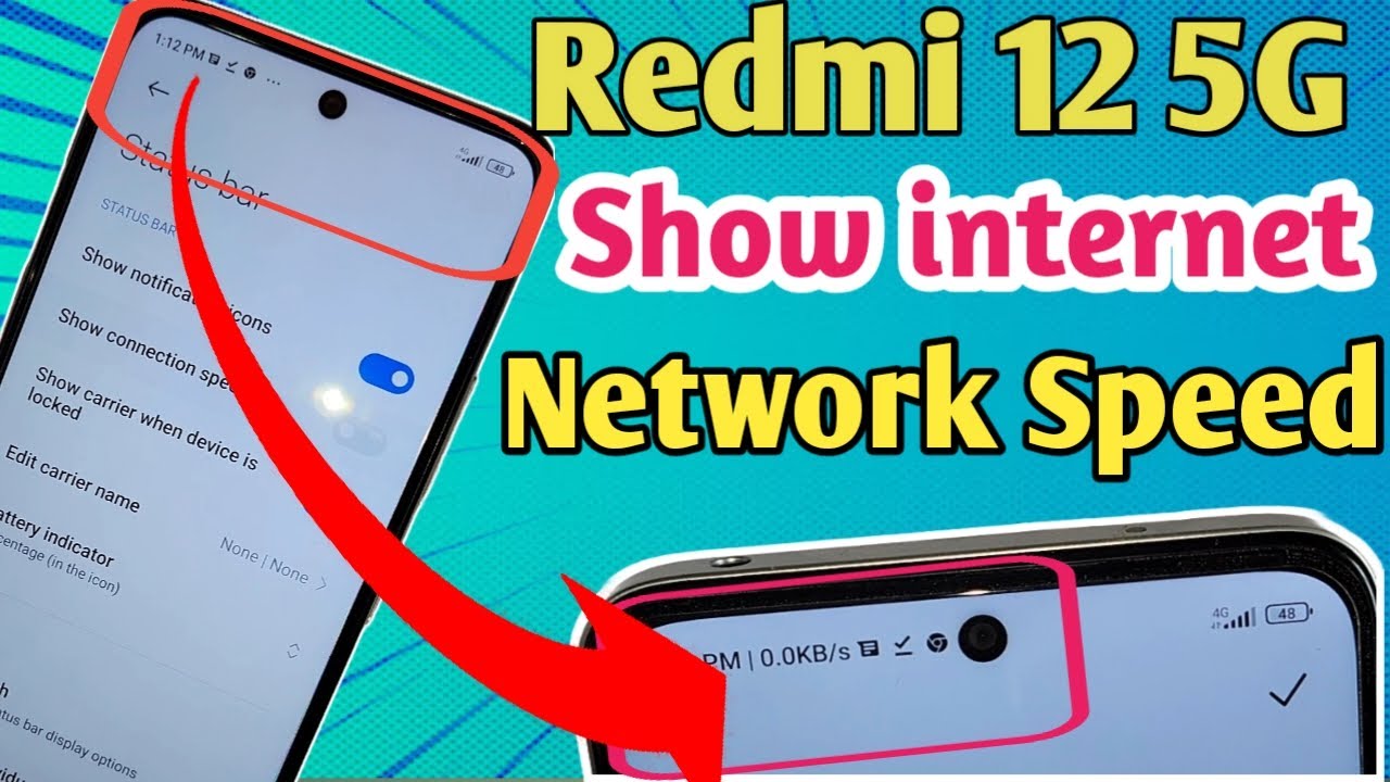 Redmi 12 5g show network speed // show internet speed setting