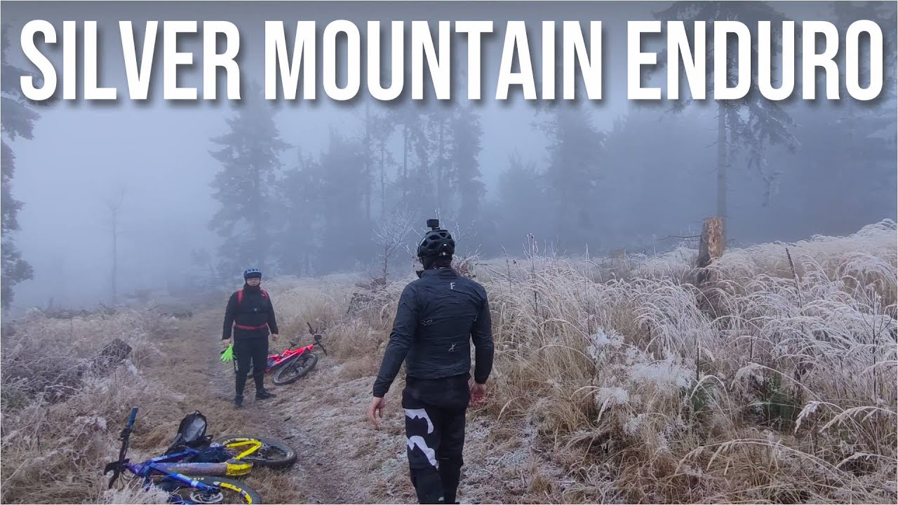 Srebrna G&oacute;ra Enduro Day | Real Winter MTB Descent in the Fog (Drone & POV)