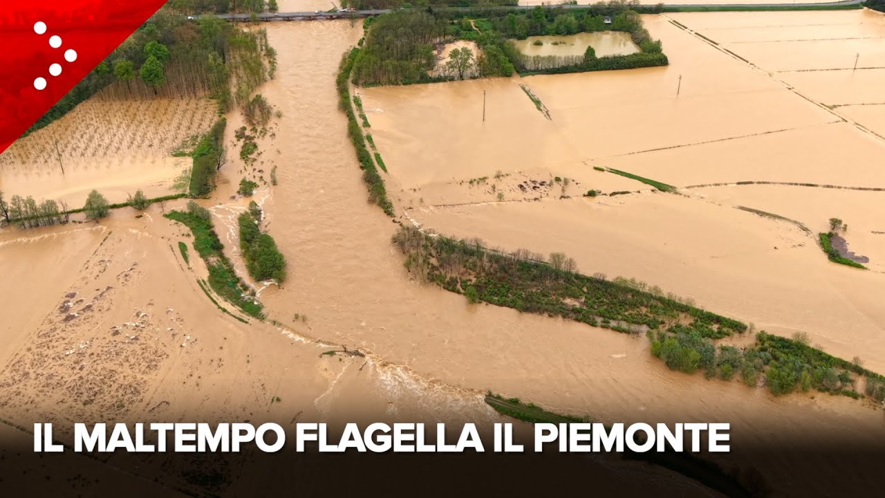 Il maltempo flagella il Piemonte: l'Elvo esonda a Carisio, frane in Val d'Ossola e in Val di Susa