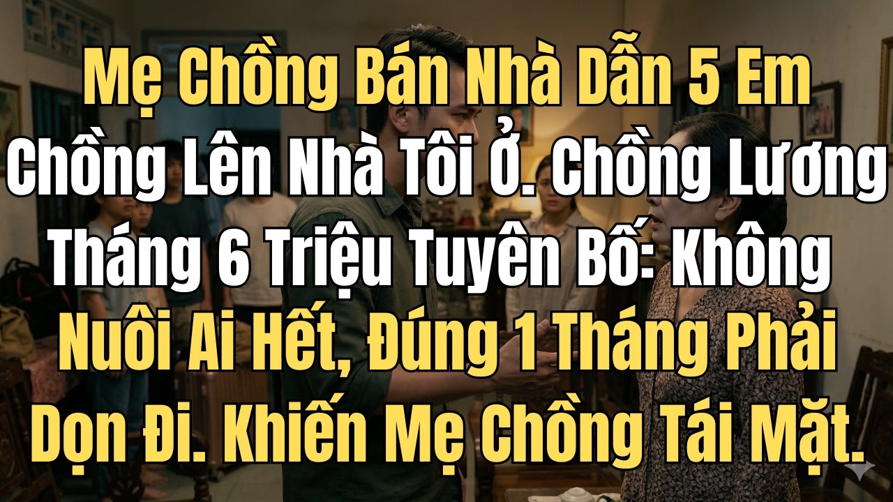 Mẹ Chồng Bán Nhà Dẫn 5 Em Chồng Lên Nhà Tôi Ở. Chồng Lương Tháng 6 Triệu Tuyên Bố:Không Nuôi Ai Hết