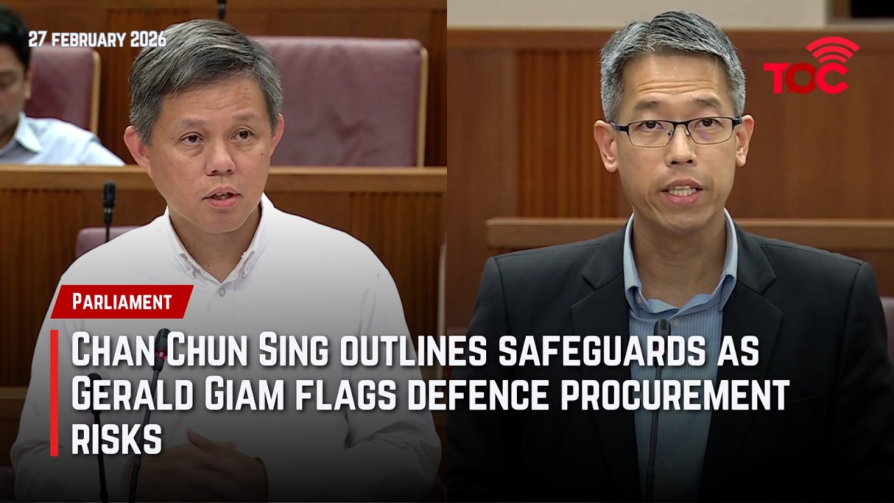 Chan Chun Sing outlines safeguards as Gerald Giam flags defence procurement risks