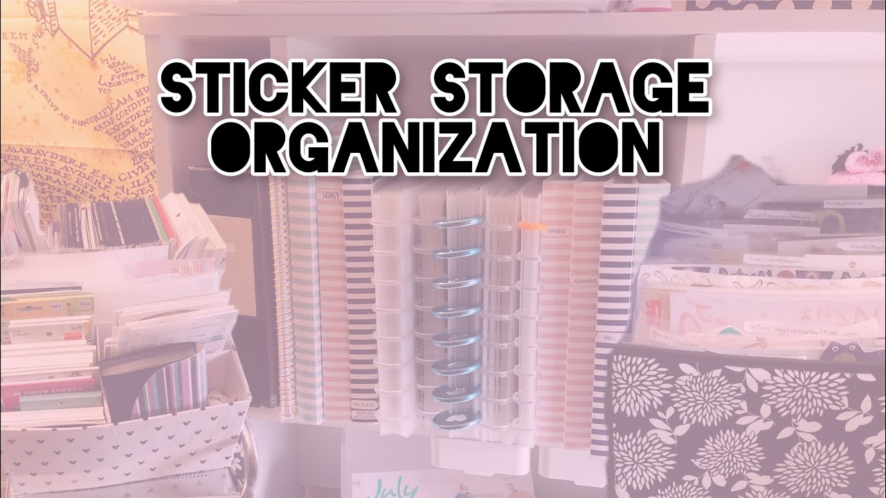 Sticker Storage Organization Tour //  Small Apartment Spaces // Organization and Set Up