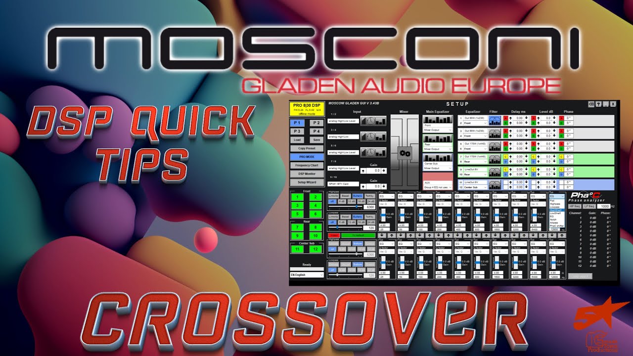 Mosconi DSP quick tips crossover setup