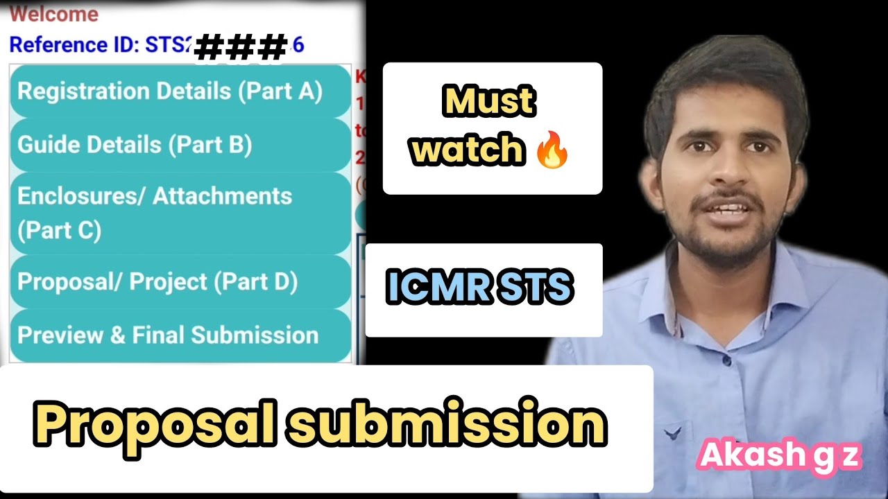 Proposal submission for ICMR STS