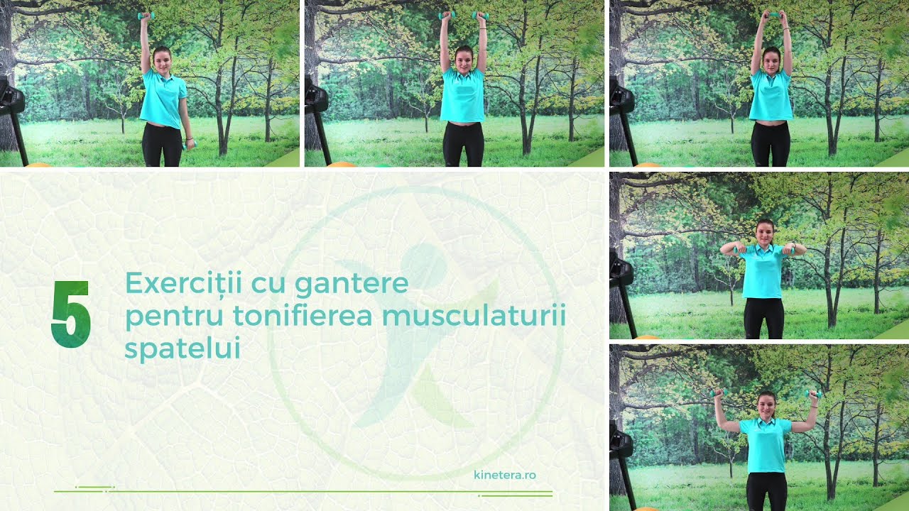 5 exerciții cu gantere pentru musculatura spatelui - Kinetera | Terapie prin mișcare de acasă