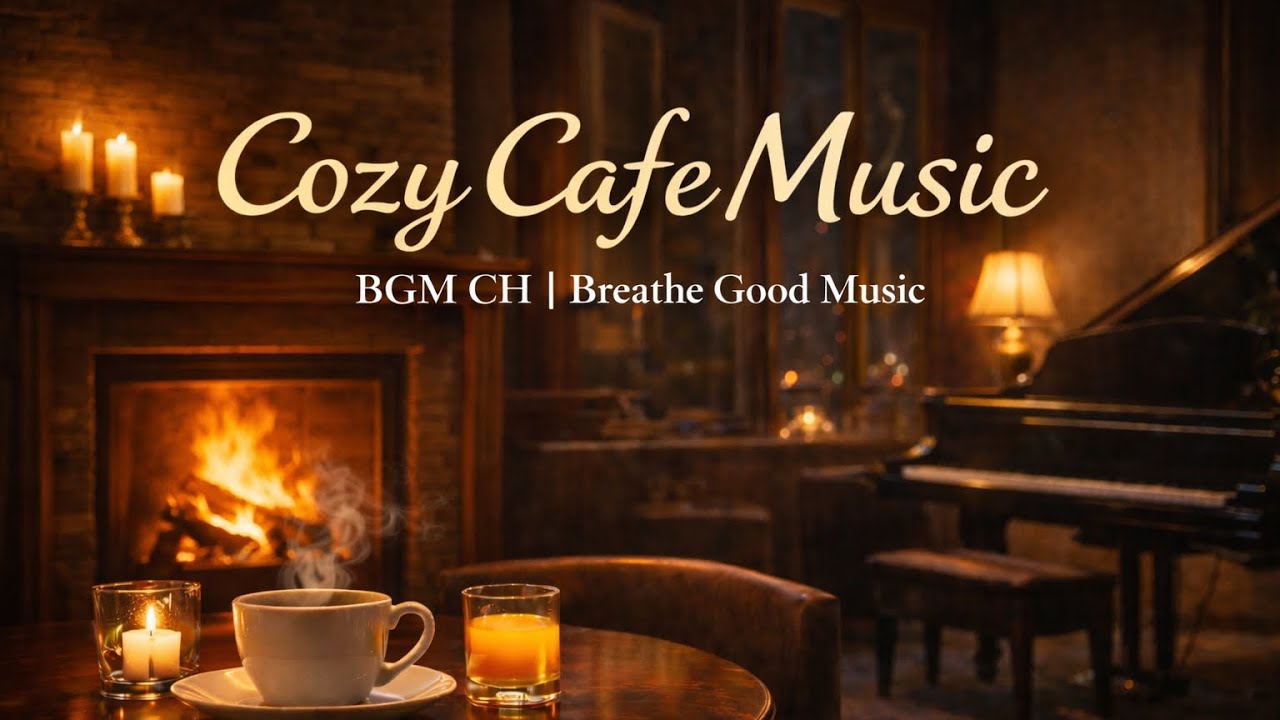 Cozy Cafe Music ☕🕯️🧱暖炉のあるカフェBGM | 作業用・勉強用・リラックスジャズ（3 Hours)