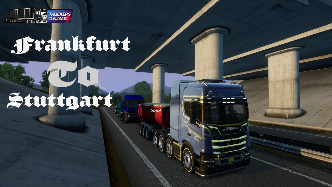 Sand delivery in Frankfurt to Stuttgart || Truckers of Europe 3 ||