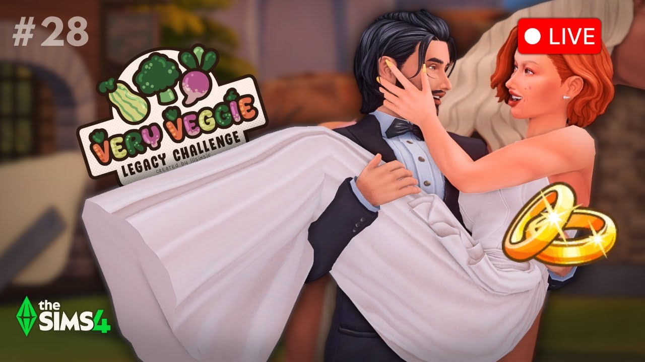 Nikahan Cowboy di The Sims 4 💍 | Very Veggie Challenge #28 (LIVE)