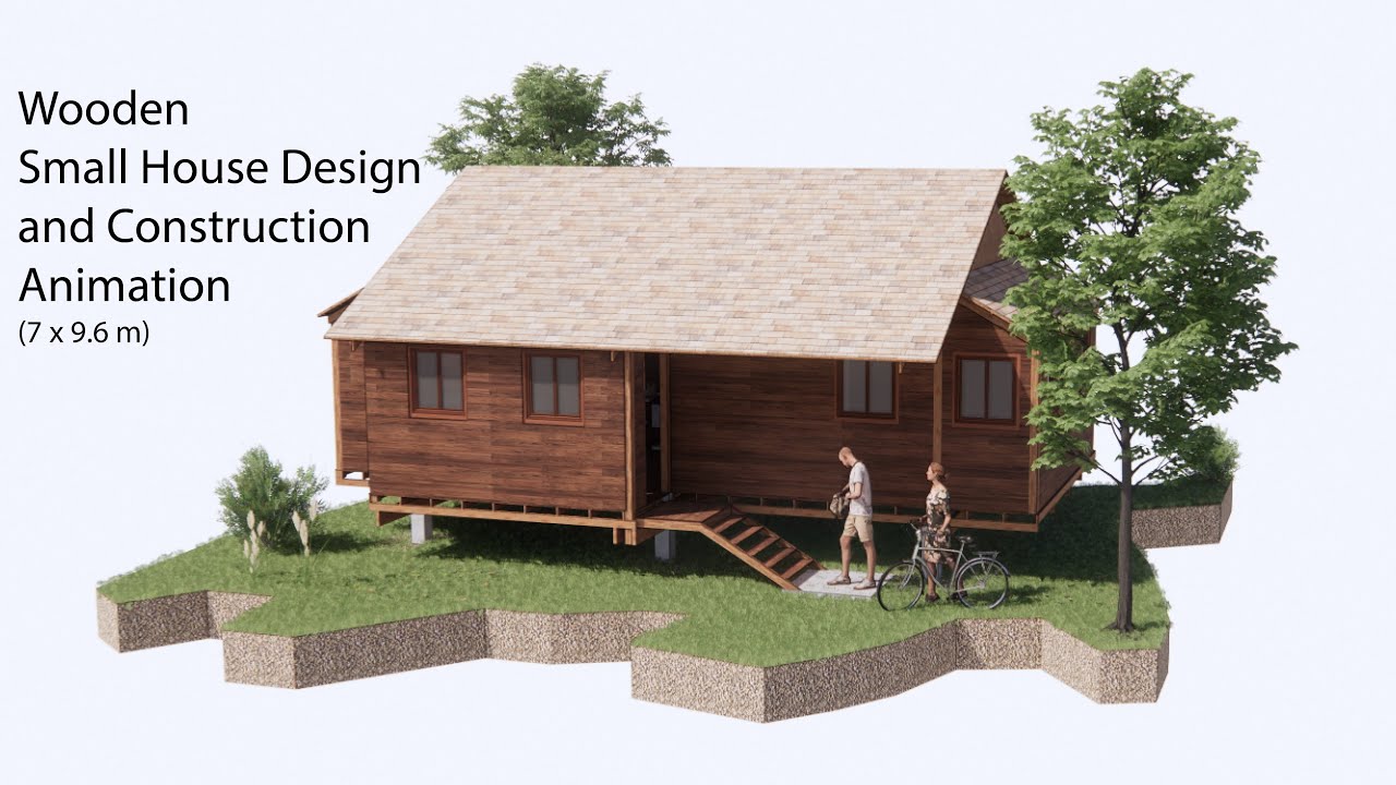 Small House Design (7 x 9.6 m) Design and Construction Animation