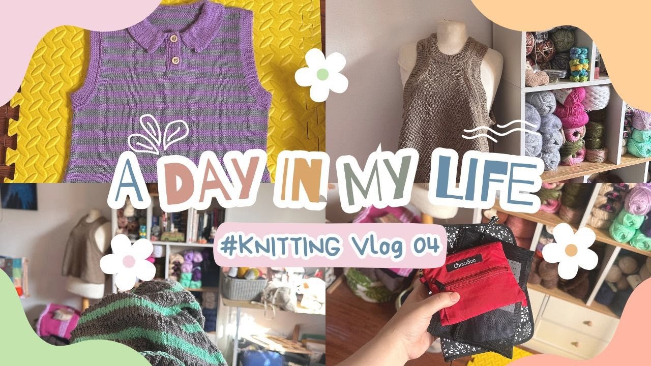 احاول اخلص مشاريعي .. ترتيب عشوائي | KNITTING Vlog ✨