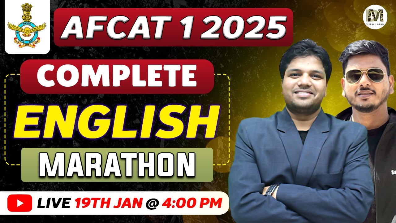 Complete English for AFCAT 1 2025 Exam | AFCAT English PYQs | Sahil Bhaiya