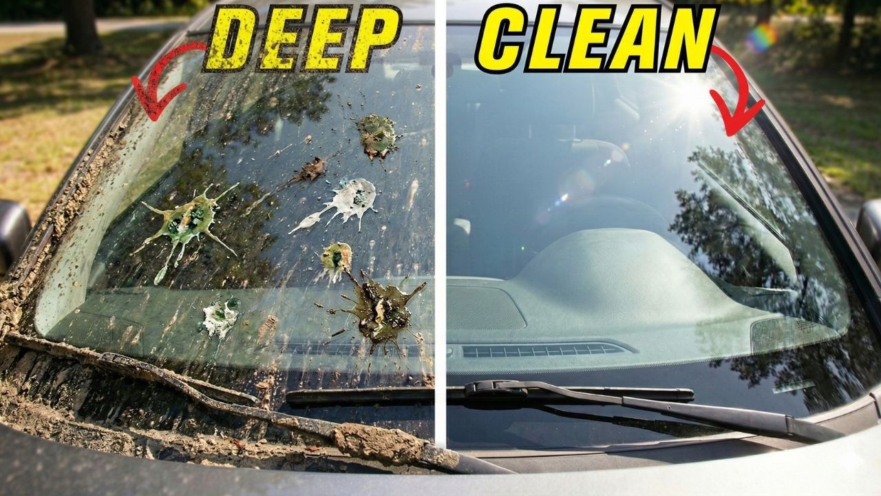 Removing YEARS of Neglect From This Windshield